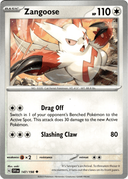 2023 Zangoose #147 Scarlet & Violet