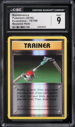 2016 Pokemon Evolutions Reverse Holo Maintenance #79 CGC 9 MINT