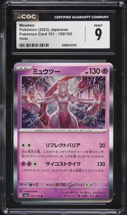 2023 Pokemon Japanese Scarlet & Violet 151 Holo Mewtwo #150 CGC 9 MINT