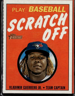2020 Vladimir Guerrero Jr #4 Topps Heritage 1971 Scratch Offs