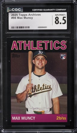 2025 Topps Archives Max Muncy ROOKIE #98 CGC 8.5 NM-MT+