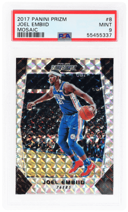 2017 Panini Prizm Mosaic Joel Embiid #8 PSA 9