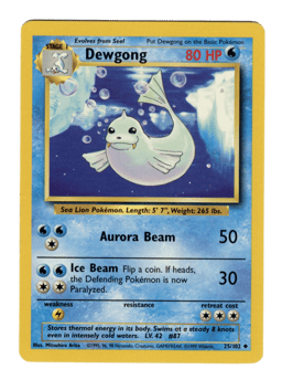1999 Dewgong #25 Base Set Unlimited