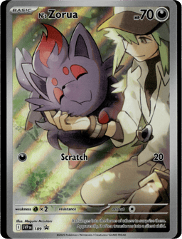 2023 N's Zorua #189 Scarlet & Violet Black Star Promos