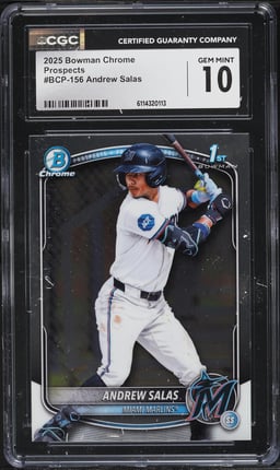 2025 Bowman Chrome Andrew Salas PROSPECT #BCP-156 CGC 10 GEM MINT