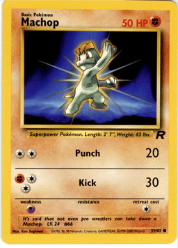 2000 Machop #59 Team Rocket Unlimited