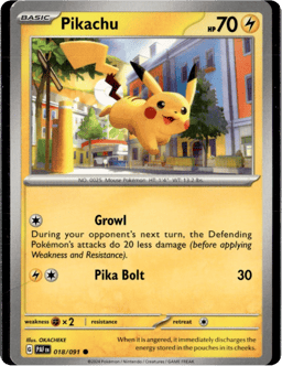 2024 Pikachu #18 Paldean Fates