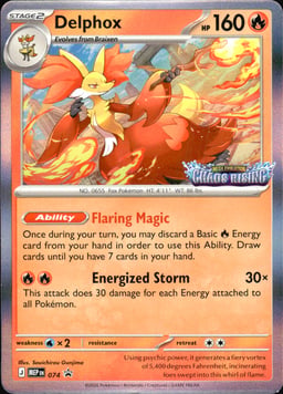 2025 Delphox #74 Mega Evolution Black Star Promos