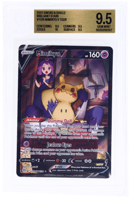2022 Pokemon Sword and Shield Brilliant Stars Trainer Gallery Mimikyu V #TG16 BGS 9.5