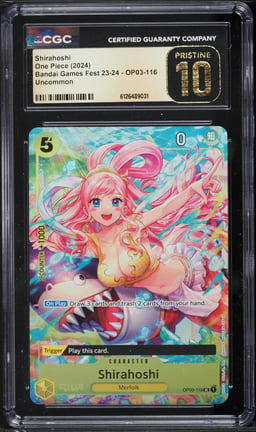2024 One Piece Bandai Games Fest '23 Shirahoshi #OP03-116 CGC 10 PRISTINE