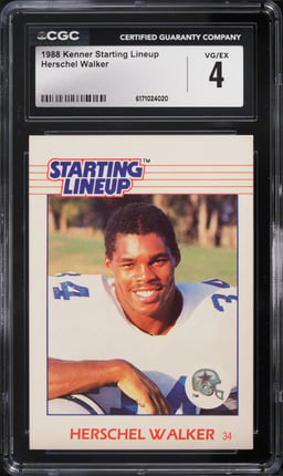 1988 Kenner Starting Lineup Herschel Walker CGC 4 VGEX