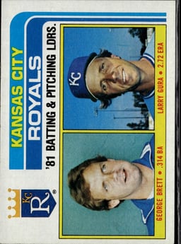 1982 Larry Gura #96 Baseball