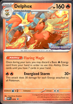2025 Delphox #74 Mega Evolution Black Star Promos