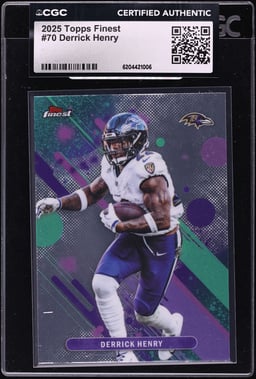 2025 Finest Football Derrick Henry #70 CGC AUTH
