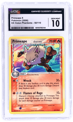2006 Pokemon Ex Holon Phantoms Primeape #50 CGC 10