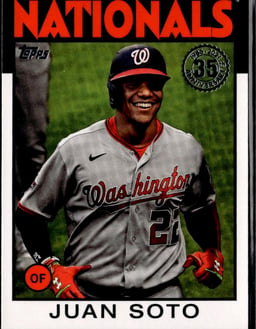 2021 Juan Soto / Marcell Ozuna / Freddie Freeman #86 Topps Heritage