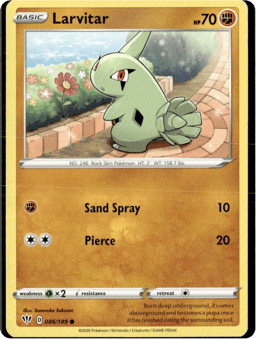 2020 Larvitar #86 Darkness Ablaze