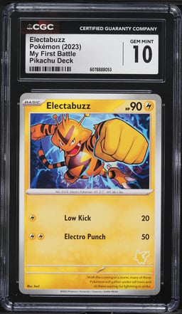 2023 Pokemon SV My First Battle Pikachu Deck Electabuzz CGC 10 GEM MINT