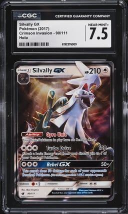 2017 Pokemon Sun & Moon Crimson Invasion Holo Silvally GX #90 CGC 7.5 NRMT+
