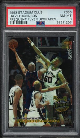 1993 Stadium Club Frequent Flyer Upgrades David Robinson #356 PSA 8 NM-MT