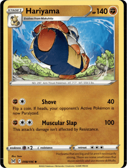 2022 Hariyama #98 Lost Origin