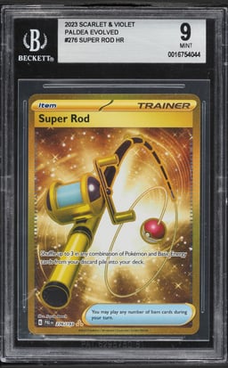 2023 Pokemon Scarlet & Violet Paldea Evolved Gold Rare Super Rod #276 BGS 9 MINT