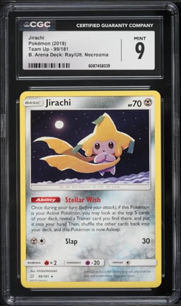 2019 Pokemon Team Up Battle Arena Decks: Ultra Necrozma Jirachi #99 CGC 9 MINT