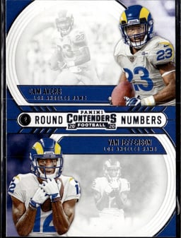 2020 Cam Akers / Van Jefferson #RN-AJ Contenders Round Numbers