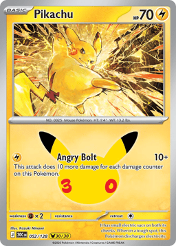 2026 Pikachu #52 30th Celebration