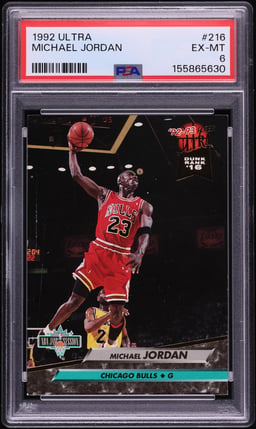 1992 Ultra Basketball Michael Jordan #216 PSA 6 EXMT