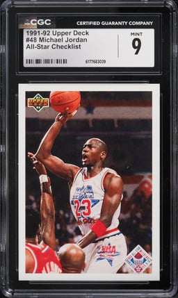 1991 Upper Deck All-Star Checklist Michael Jordan #48 CGC 9 MINT