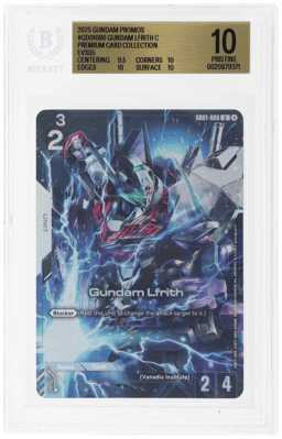 2025 Gundam Promo Premium Card Collection Evx05 Gundam Lfrith #GD01086 BGS 10