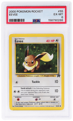 2000 Pokemon Team Rocket Eevee #55 PSA 6