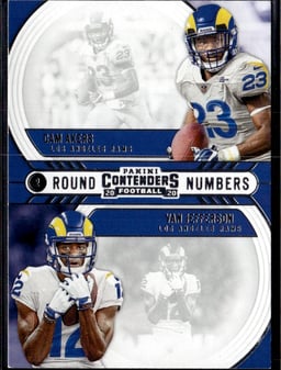 2020 Cam Akers / Van Jefferson #RN-AJ Contenders Round Numbers