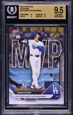 2025 Topps Now Off Season Shohei Ohtani #OS-7 BGS 9.5 GEM MINT