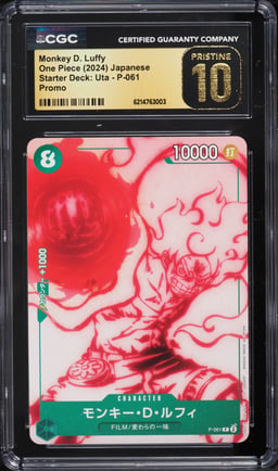 2024 One Piece Japanese Promo Starter Deck Uta Monkey D. Luffy #P-061 CGC 10 PRISTINE