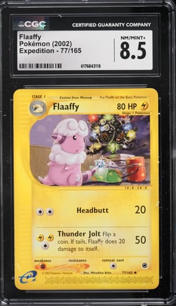 2002 Pokemon Expedition Flaaffy #77 CGC 8.5 NM-MT+