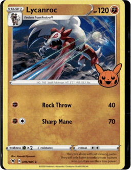 2020 Lycanroc #095/185 Miscellaneous Cards & Products