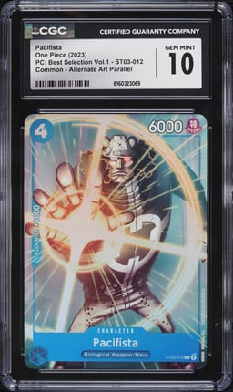 2023 One Piece Premium Collection Best Selection Vol.1 Alt Art Pacifista #ST03-012 CGC 10