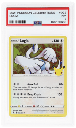 2021 Pokemon Sword and Shield Celebrations Lugia #022 PSA 7
