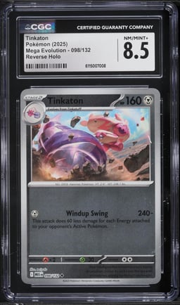 2025 Pokemon Mega Evolution Reverse Holo Tinkaton #98 CGC 8.5 NM-MT+