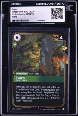 2026 Riftbound League Of Legends LoL Unleashed Ivern #051 CGC AUTH