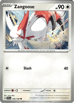 2023 Zangoose #146 Scarlet & Violet