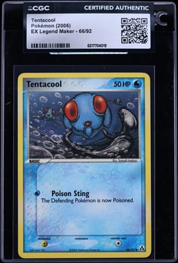 2006 Pokemon EX Legend Maker Tentacool #66 CGC AUTH