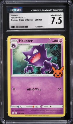 2022 Pokemon Sword & Shield Trick Or Trade BOOster Haunter #56 CGC 7.5 NRMT+