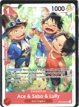 2025 Ace & Sabo & Luffy (foil) #7 Carrying On His Will