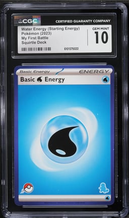 2023 Pokemon My First Battle Squirtle Deck Water Energy CGC 10 GEM MINT