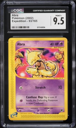 2002 Pokemon Expedition Abra #93 CGC 9.5 MINT+