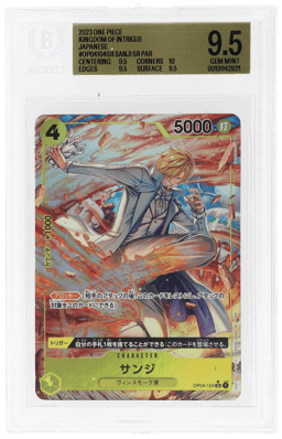 2023 One Piece Kingdom of Conspiracies Japanese Sanji #OP04104SR BGS 9.5