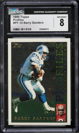 1995 Topps Profiles Barry Sanders #PF-10 CGC 8 NM-MT